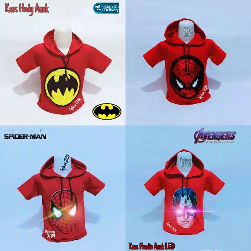 Kaos hodie anak termurah motif SUPERHERO terbaru / terlaris -NSTORE_15