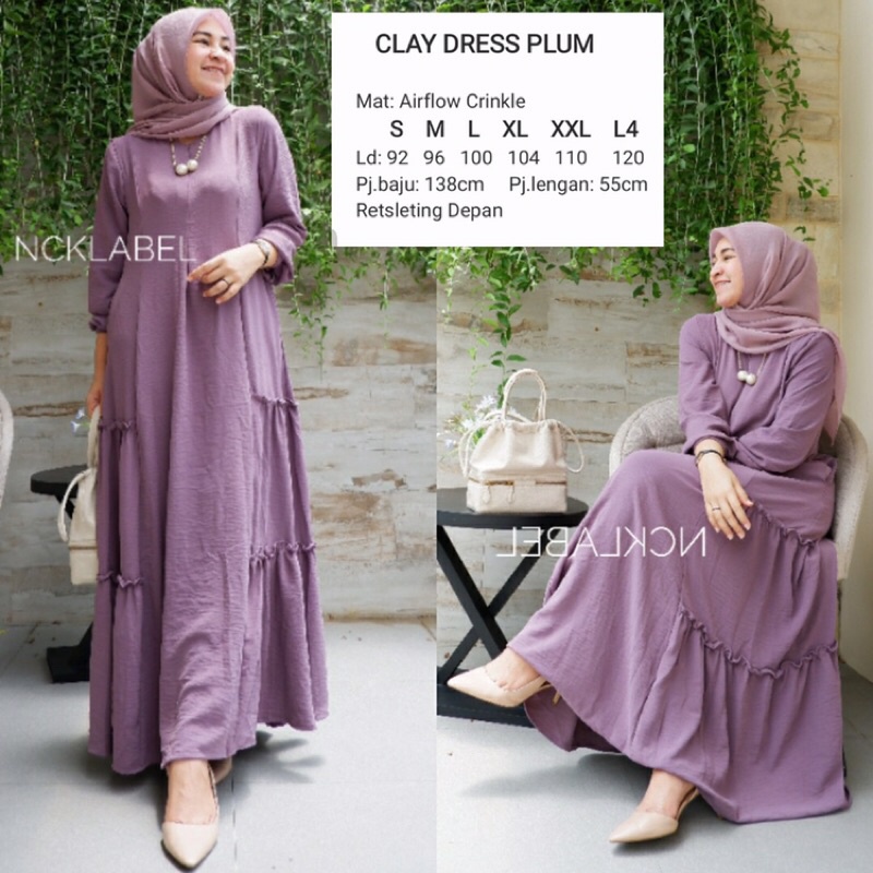 CLAY DRESS NCK LABEL / nck label / gamis ncklabel