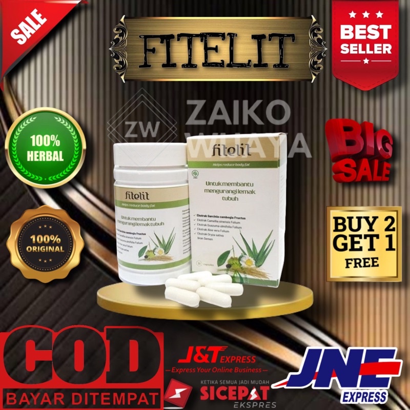 FITELIT 100% ORIGINAL OBAT DIET PELANGSING BADAN HERBAL ASLI BPOM