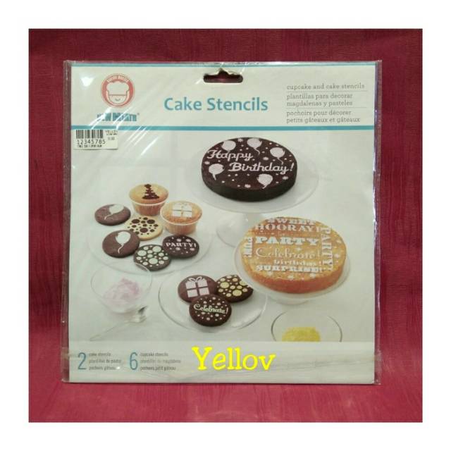 

Cake Stencils 2 cake dan 6 cupcake