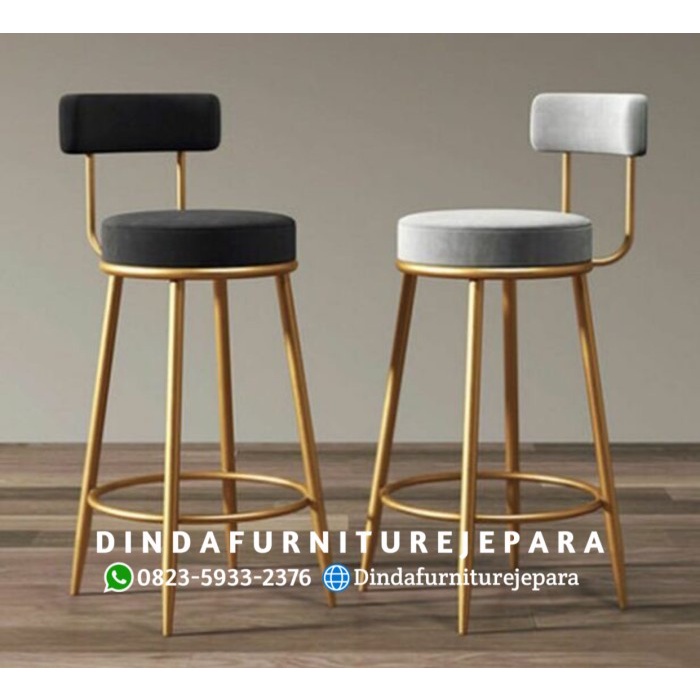 KURSI BAR MODERN GOLD - KURSI BAR INDUSTRIAL - KURSI MINIBAR GOLD