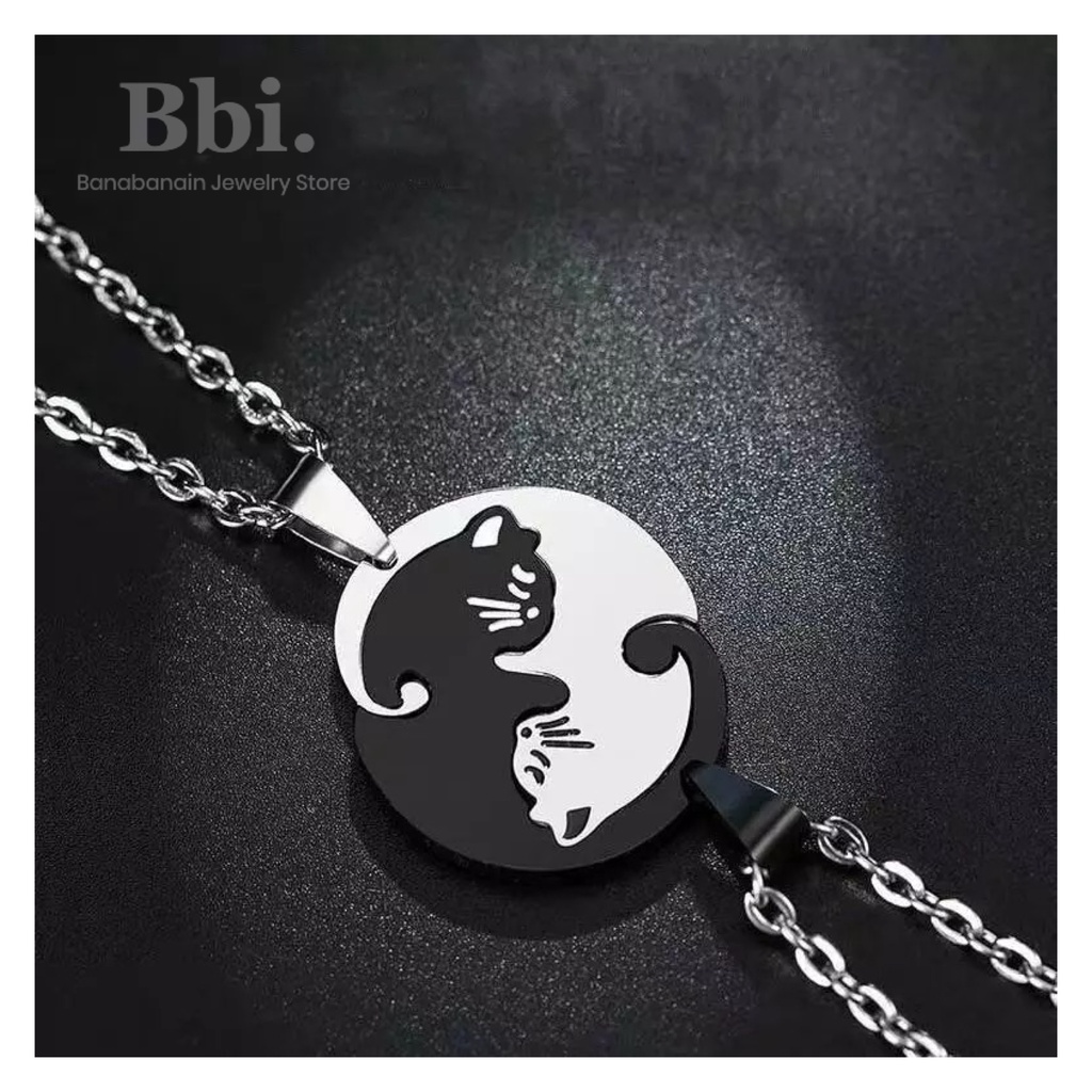 Kalung Couple Cat Cimut Stainless Steel Anti Karat KKCIM