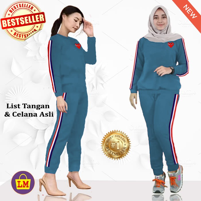 LM 56015 60016 64017 Baju Setel   an Olahraga Senam Training