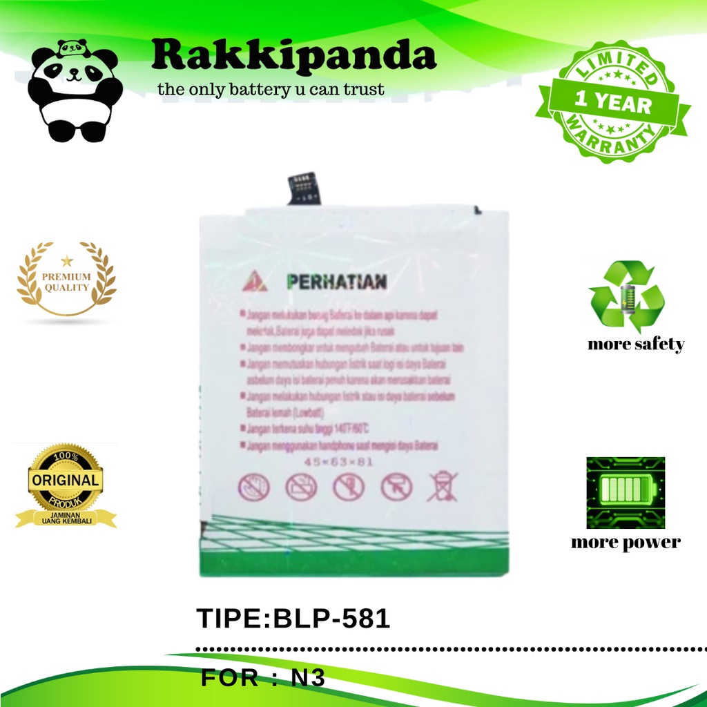 (R/K)- RakkiPanda - BLP581 BLP 581 N3 Batre Batrai Baterai