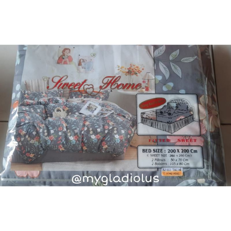 sprei Sweet Home Motif Kain Katun Jepang