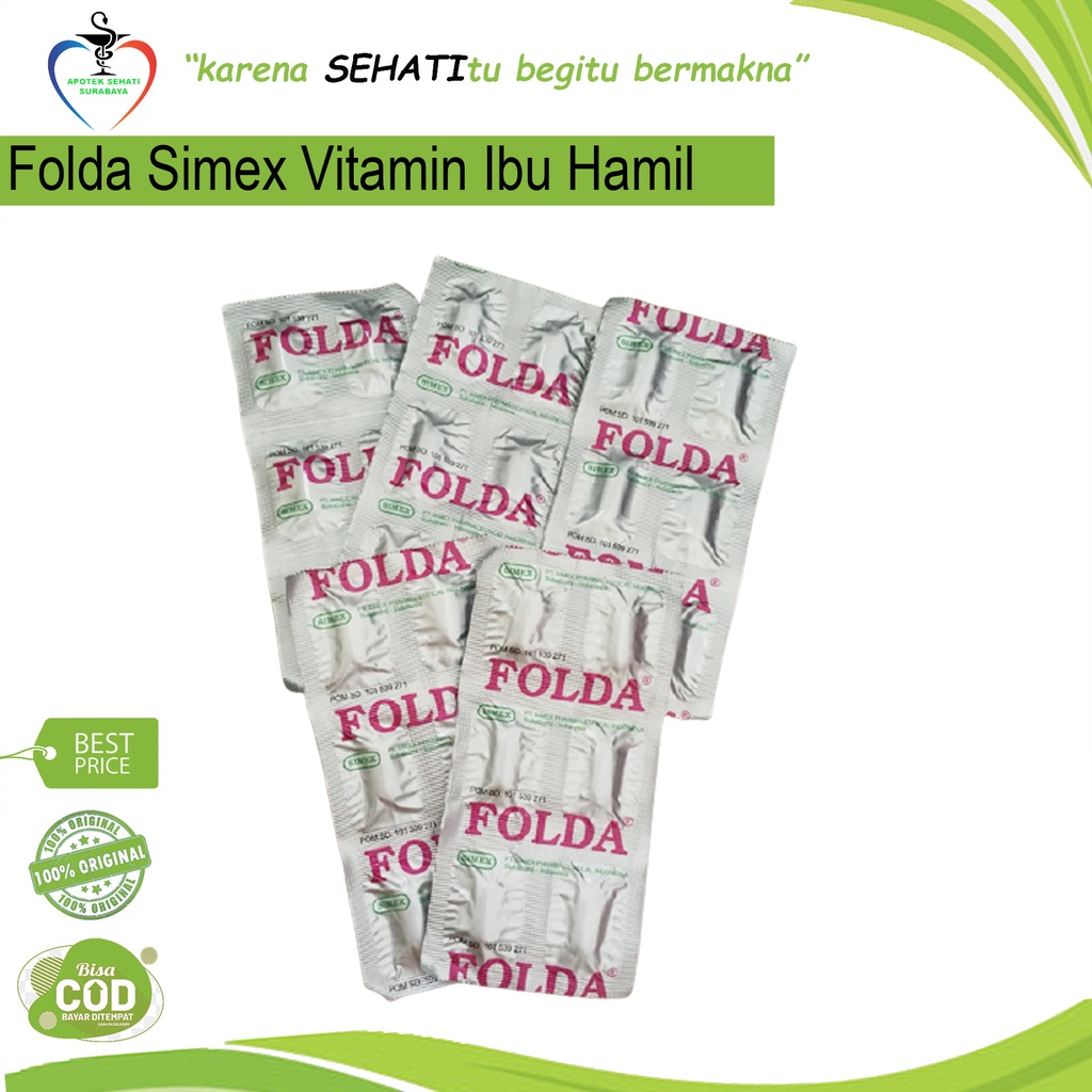 Folda Per Strip Isi 6 Kaplet Multivitamin Ibu Hamil