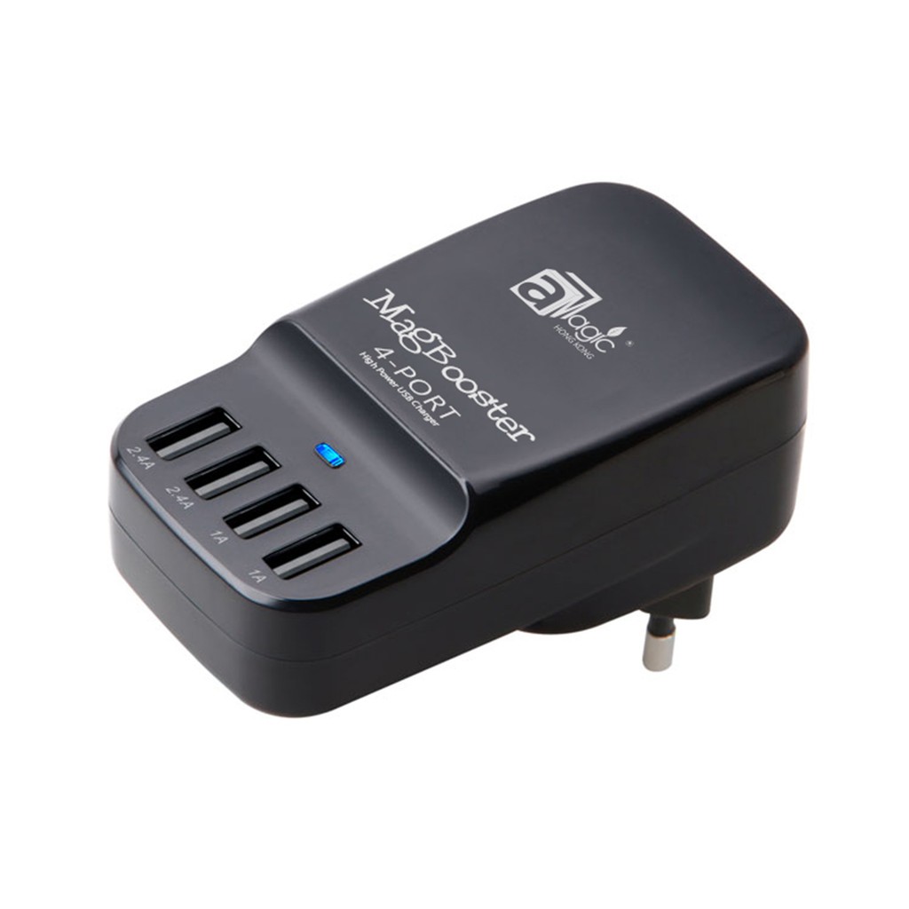 TRAVEL CHARGER HIGH POWER USB [TRAVEL KIT] 4PORT USB MAGBOOSTER MURAH