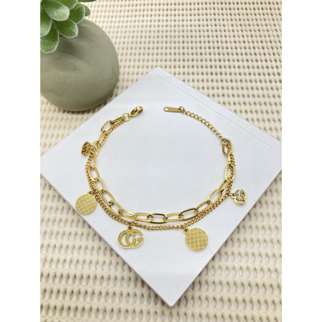 [NOIN] Gelang Rantai Titanium Layer  - Korean Style GLT-013