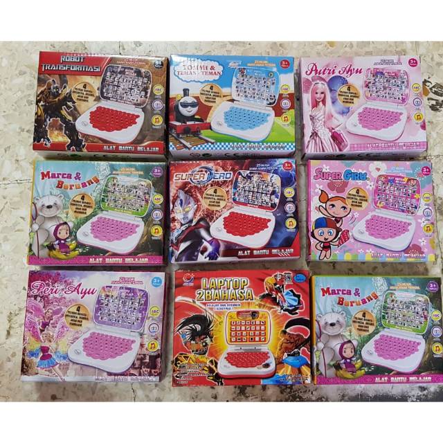 Mainan anak laptop 4 bahasa