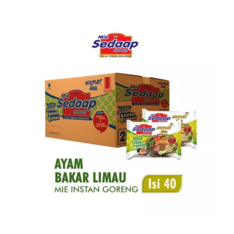

Sedaap Mie Goreng Instan Rasa Ayam Bakar Limau 1 Dus Isi 40 / Mi Sedap