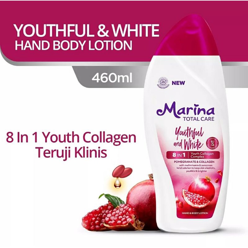 Marina Total Care Youthful Hand and Body Lotion 460ml
