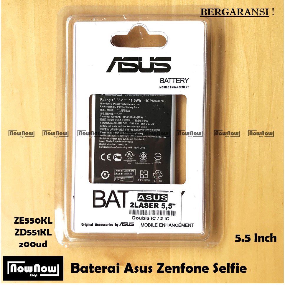 Baterai Asus Zenfone 2 Laser 5.5 Inch ZD551KL ZE550KL ZE551KL ZE550KG Zenfone 6 inch ZE600KL ZE601KL Z00UD Z00LD Z00LDD Z00UDC Z011D Z011DD Z00WD Z00TD C11P1501 Selfie Original Batre Battery HP