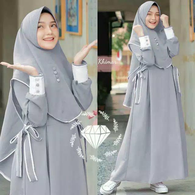 Gamis Nessa+Hijab| Nessa Dress Moscrepe+