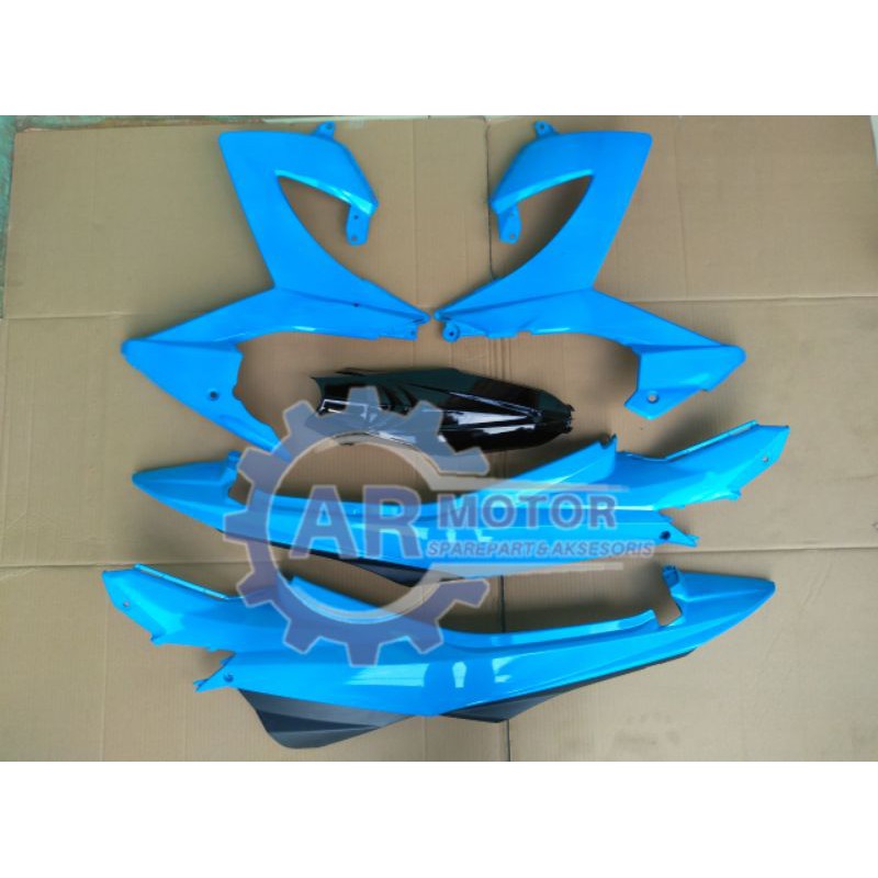 SAYAP DAN BODY BELAKANG PLUS DEK KUNCI SATRIA FU FACELIFT / FU FL 2013 - 2015 BIRU MUDA