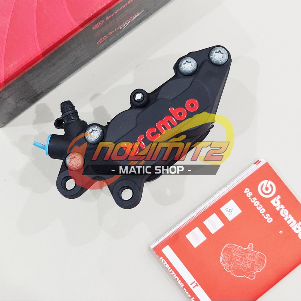 Kaliper Caliper ORI Brembo 4 Piston 1 Pin Kiri Black PCX ADV Vespa