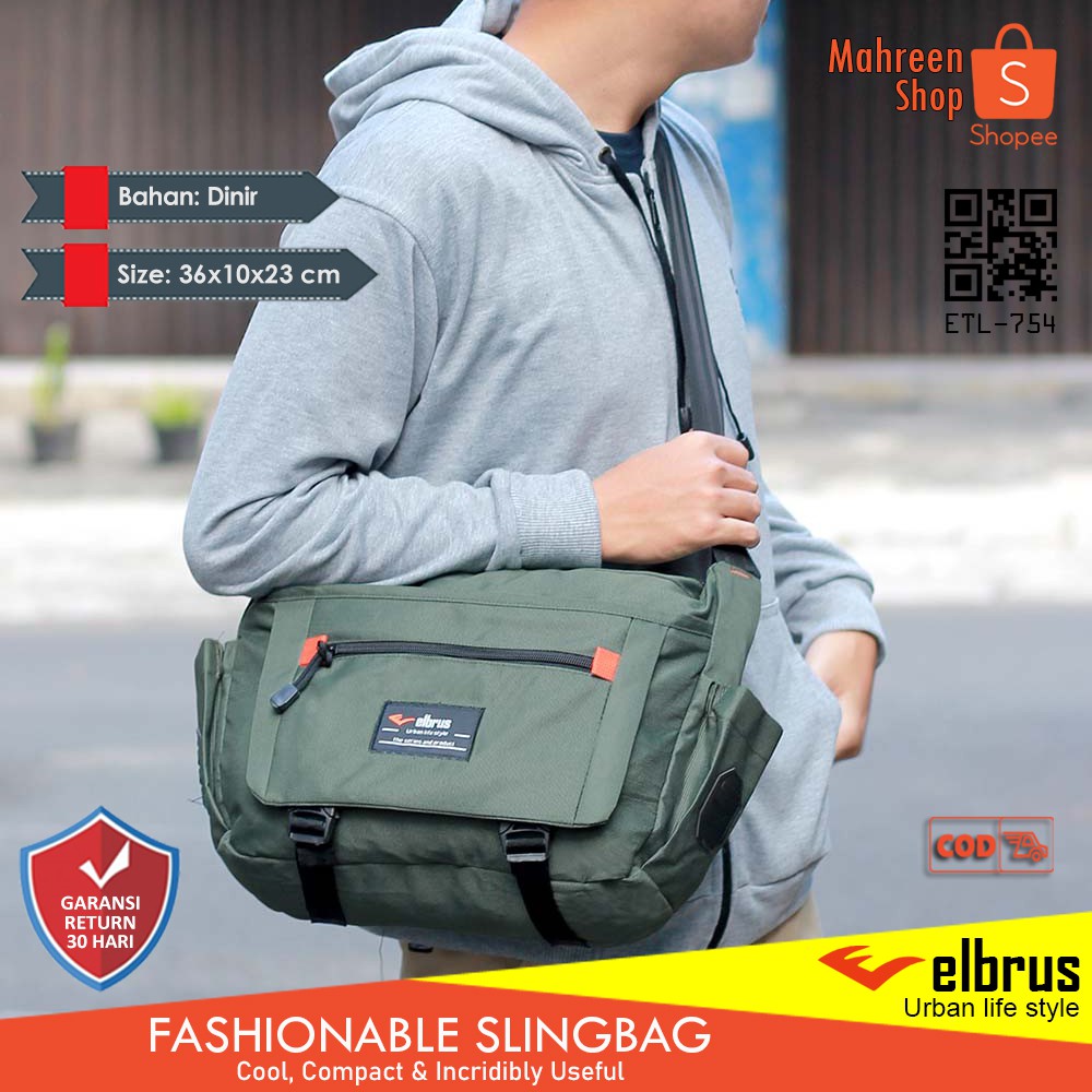 Tas Selempang Besar Pria Tas Slingbag Tas Kerja Pria - Elbrus | TL 754