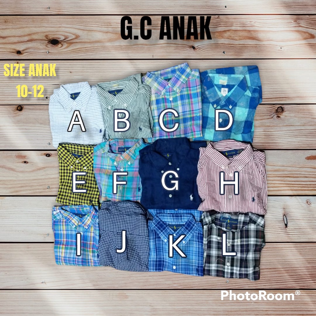 Reject Grade C Kemeja Anak random merk SIZE 8-20/GRATIS ONGKIR+COD