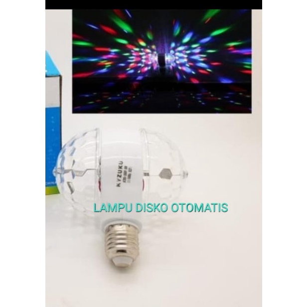 G616 LAMPU E27 DISKO DUA SISI OUTO OTOMATIS BOHLAM LED BOHLAM KELAP KELIP WARNA WARNI BEST SISTEM PANGGUNG HIFI  ACARA DIGITAL MINI MUTAR CAHAYA TERANG COCOK UNTUK DEKORASI RUMAH JUGA BIAR TAMBAH CANTIK PRAKTIS TINGGAL COLOK AJA HARGA MURAH DAN TERJANKAU