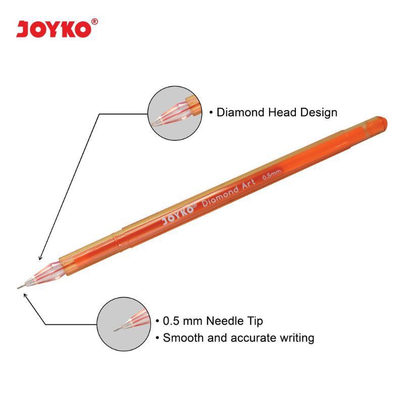 Color Gel Pen - Pulpen - Pena Joyko GPC-301-312 - Diamond Art - 0.5 mm  Color Gel Bolpen 8 Warna