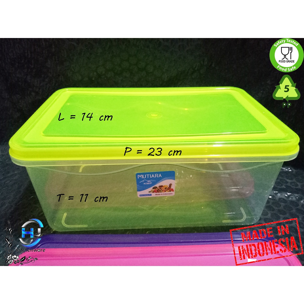 Food Box 3000ml Plastik / Kotak Makan 3L / Warna / Tempat Donat / Container / Murah