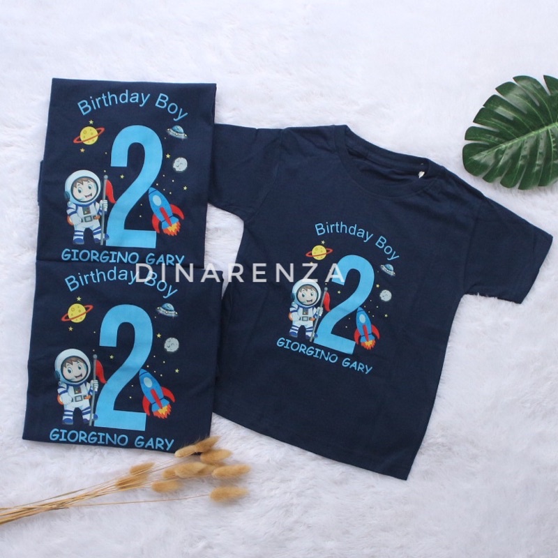 kaos ultah tema astronot