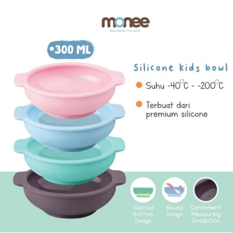 MONEE Silicone Bowl Weaning Food (Rice, soup, cereal) 300ml