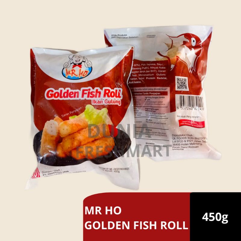 

Mr Ho Golden Fish Roll 450gr Ikan Gulung