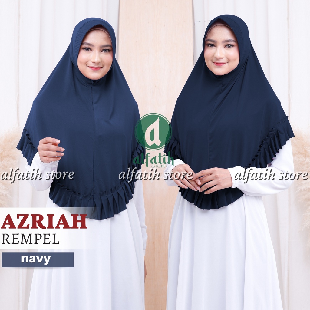 HIJAB DAILY AZRIAH REMPEL JUMBO BERGO REMPEL HIJAB INSTAN JILBAB INSTAN KERUDUNG KHIMAR