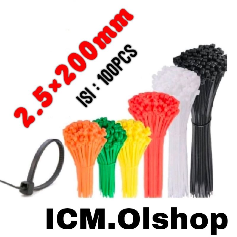 BEST Cable Ties 20CM/ Kabel Tis 20CM MURAH TALI RIPET rifet 2.5×200mm⭐ ICM ⭐