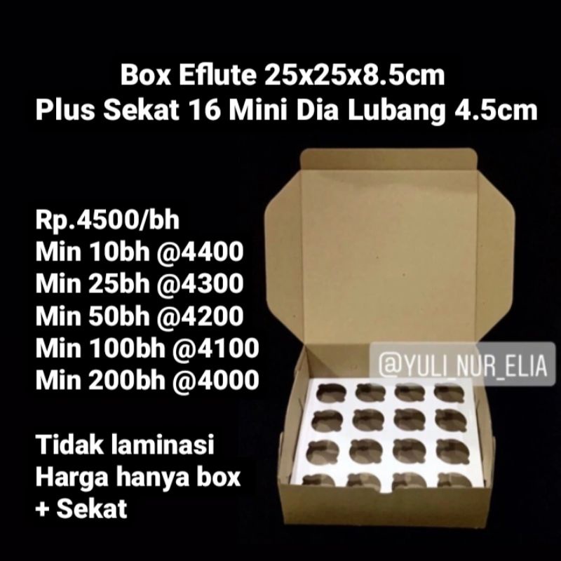 

Box Eflute 25x25x8.5cm Plus Sekat