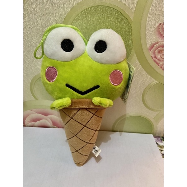 Boneka Gantungan Keroppi Es Krim Original Sanrio Rare