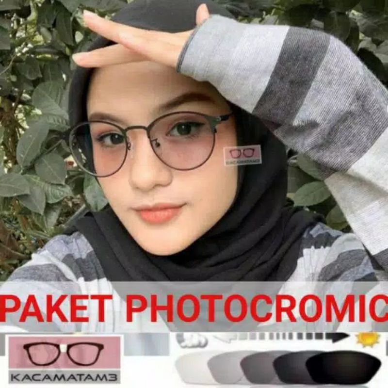 kacamata photocromic antiradiasi bisa untuk wanita|pria kode 1920 (boleh pilih jenis lensa blueray)