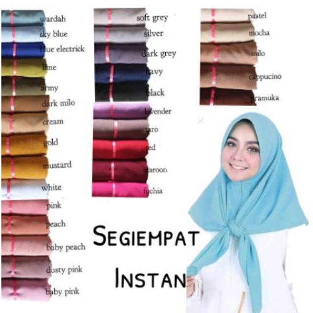 Segiempat Instan Diamond Sabyan / Instan / Daily Hijab