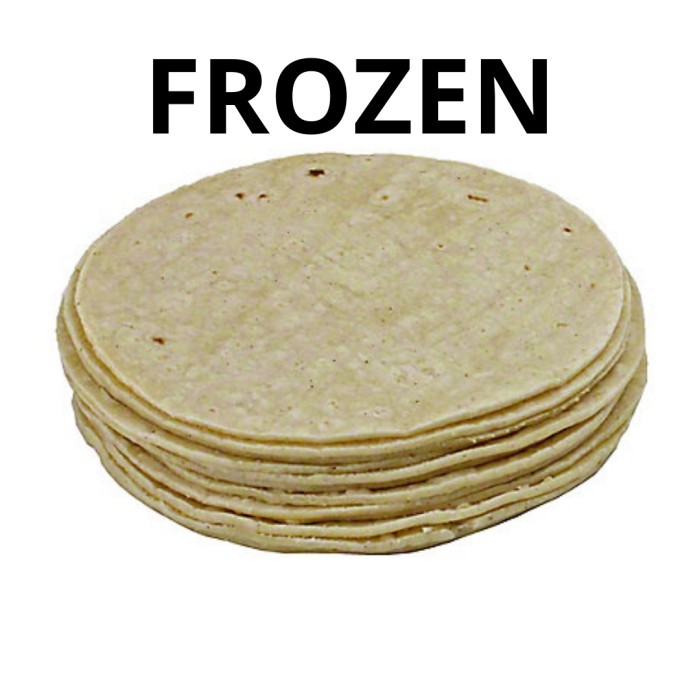 

Frozen Homestyle White Corn Tortilla diameter 14.5cm, 200gr/10 pieces