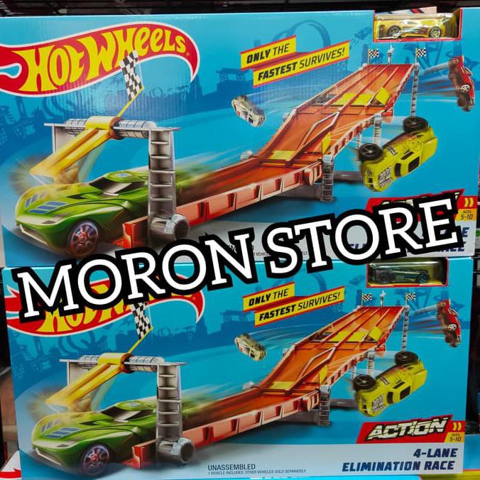 Hotwheels Hot Wheels 4-Lane Elimination Race Track Set Original Mattel