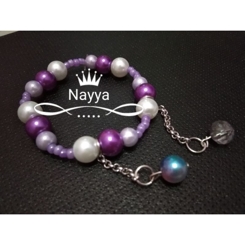 gelang imitasi anak perempuan mutiara sintetis rantai bandul