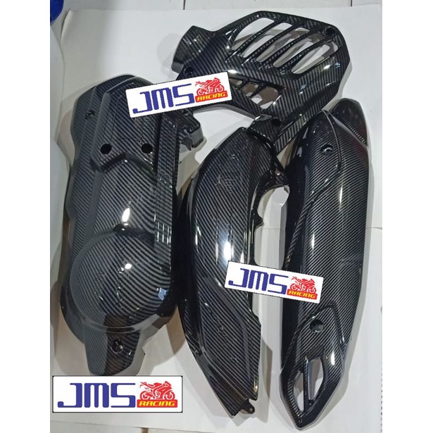 cover tutup carbon filter hawa cvt knalpot dan radiator set paket yamaha nmax new 2020 dan aerox new pnp