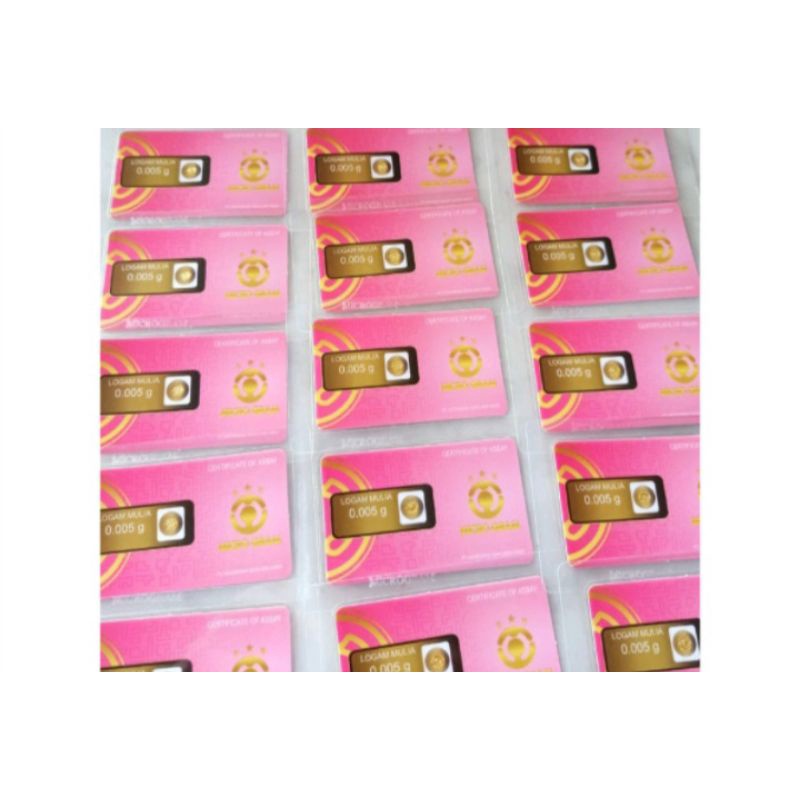 PROMO EMAS MINI RG 0,001 GRAM ISI 1 BENDEL(25 PCS - 50 PCS)