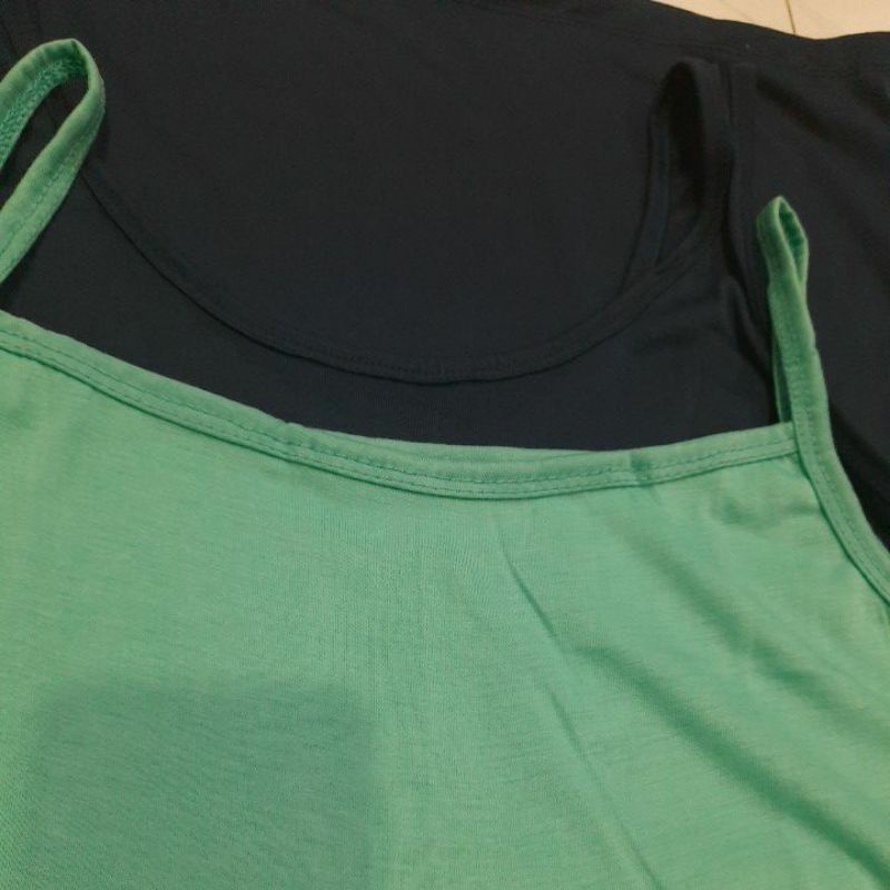 Big Size Tangtop/tank top Kaos dalam singlet Perempuan / Cewe Wanita JUMBO XXL & XXXL SIZE BESAR-Biru(Ungu TK 4L)