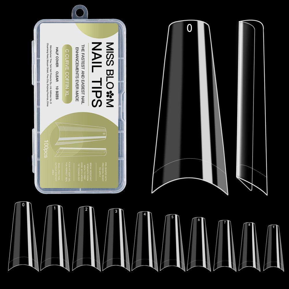 Agustina Ballerina Kuku Palsu Ultra Tipis Profesional Tekan Di Kuku French Manicure Long Fake Nail Art Tips