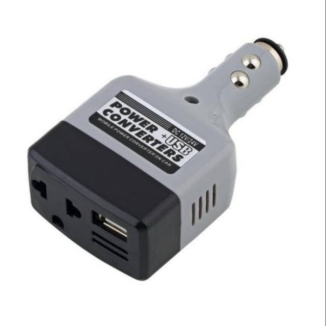 Car Power Converter Mobil Charger DC 12V/24V to AC 220V with USB