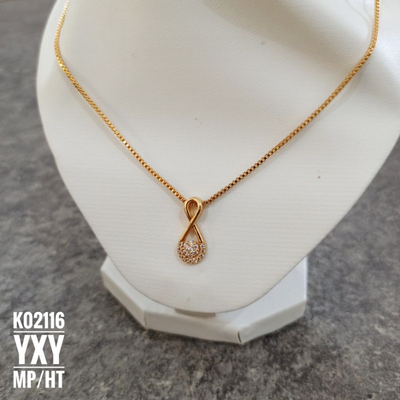 Kalung Yaxiya Oval Zircon Gold K02116