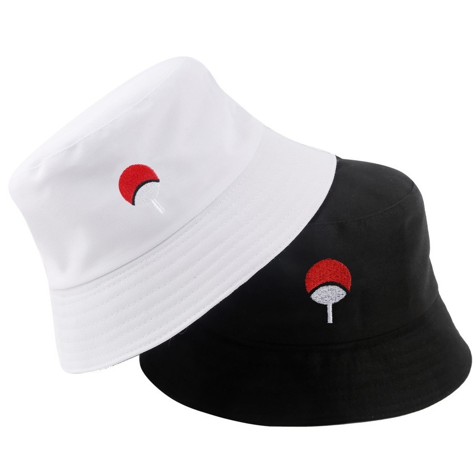 Naruto bucket hat Uchiha family logo couple hat casual shade hat fisherman hat promotional hat for men /hat for women