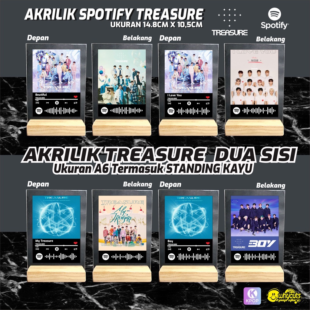 AKRILIK SPOTIFY KPOP / SEVENTEEN / STRAYKIDS / TREASURE / AESPA / RED VELVET / ITZY / TWICE / BLACKPINK / TXT READY STOK