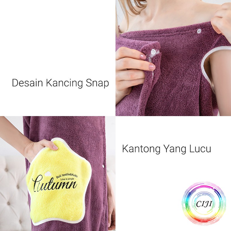 CJBR-D TINO TINO Handuk Mandi Wanita Dewasa Model Off Shoulder Dengan Berbagai Warna