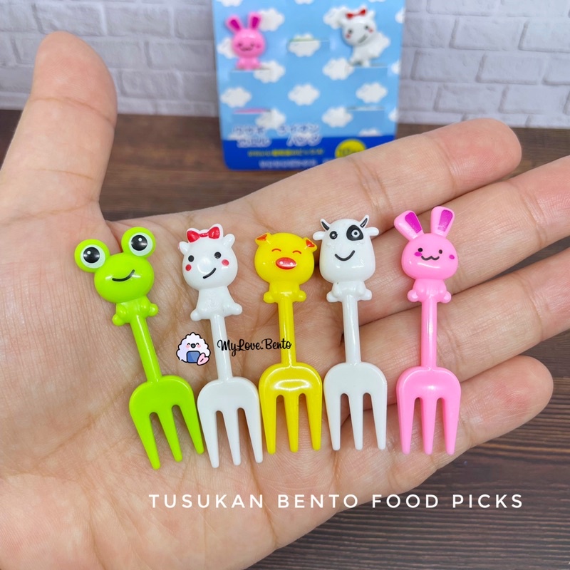 Tusukan Bento Food Picks Garpu Bento Foodpick Food Picks Kodok Kelinci Sapi