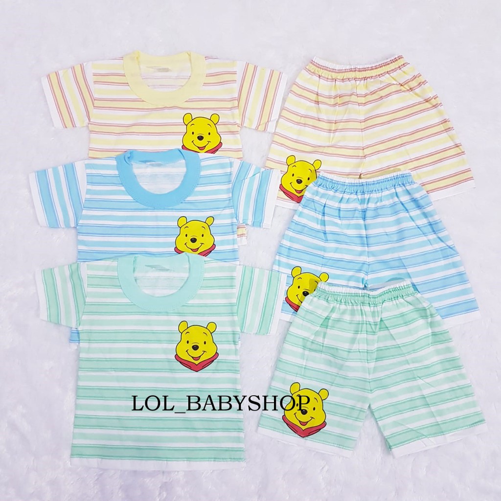 setelan oblong anak gambar winnie the pooh