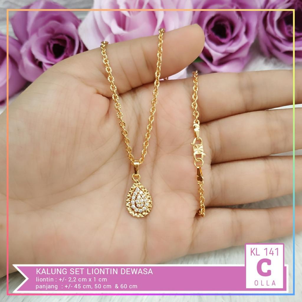 Kalung xuping kalung dewasa rantai love perhiasan lapis emas gold KL 141