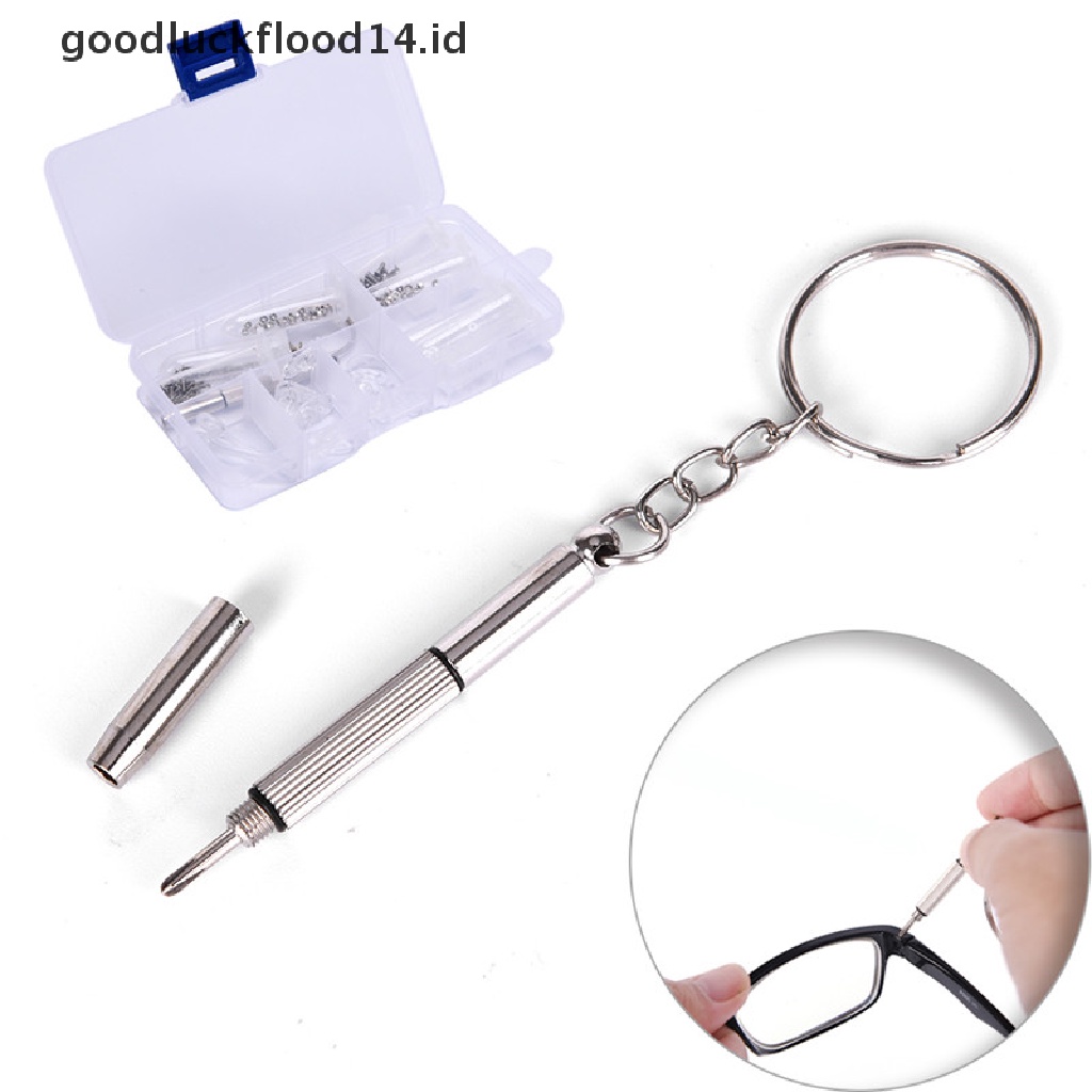 [OOID] Screw Nut Nose Pad Optical Repair Set Assortment Sunglass Tool Kit For glasses ID