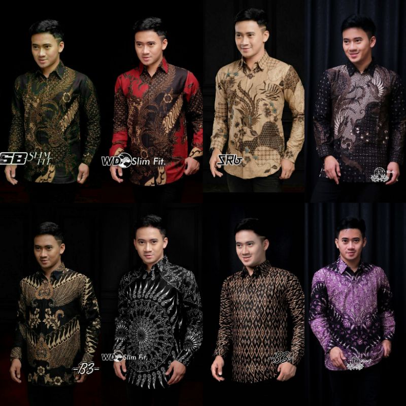 KEMEJA BATIK PRIA LENGAN PANJANG SIZE M L XL XXL BSWART Batik HRB026 Kenongo Hem Panjang Padi